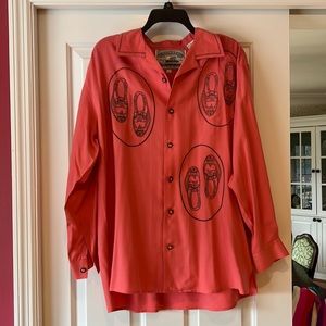 VINTAGE coral blouse